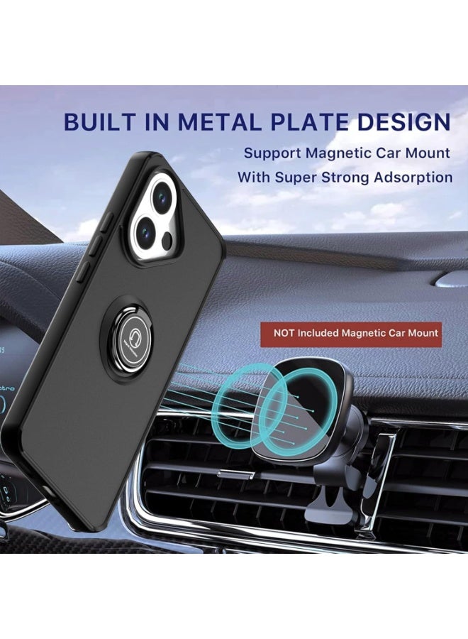 جراب لهاتف Vivo V60 Lite 5G، مزود بحلقة معدنية دوارة، وحامل مدمج، وحامل مغناطيسي للسيارة، ومقاوم للصدمات وبصمات الأصابع والخدوش. - Image 4